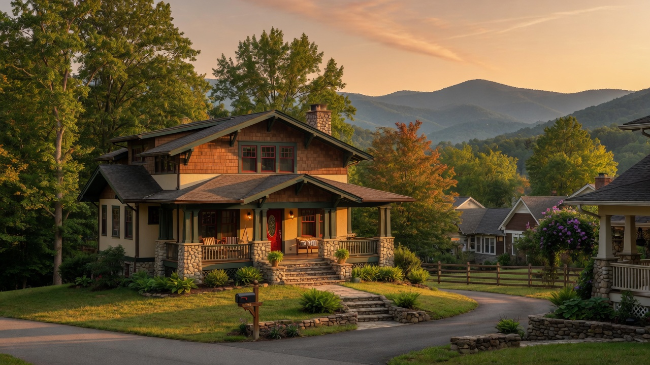 Craftsman home in the Blue Ridge Mountains of Western North Carolina