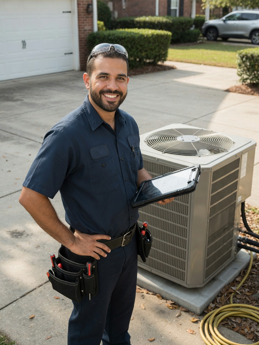 Hollifield Heating and Cooling technician ready to help